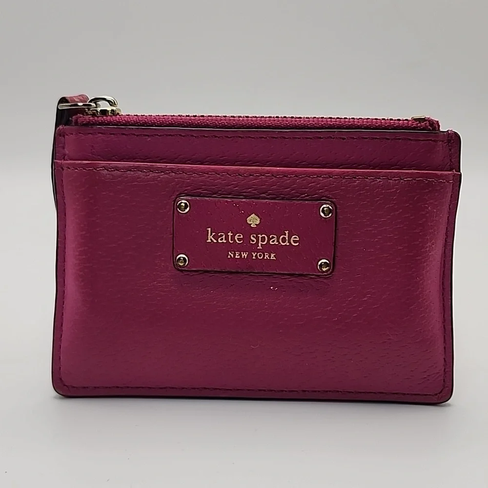 Kate Spade Fuchsia Leather Card Holder/Case‎